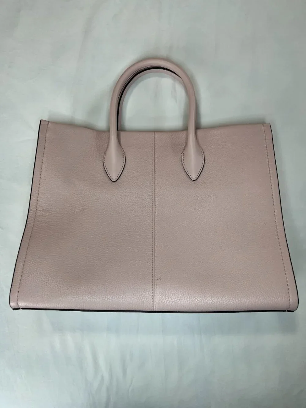 Michael Kors Mirella Medium Pebbled Leather Shoulder Tote Bag in Powder Blush